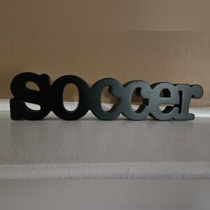 Black Soccer Decorative Sign